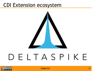 73@agoncal
CDI Extension ecosystem
 