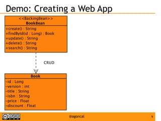 9@agoncal
Demo: Creating a Web App
 