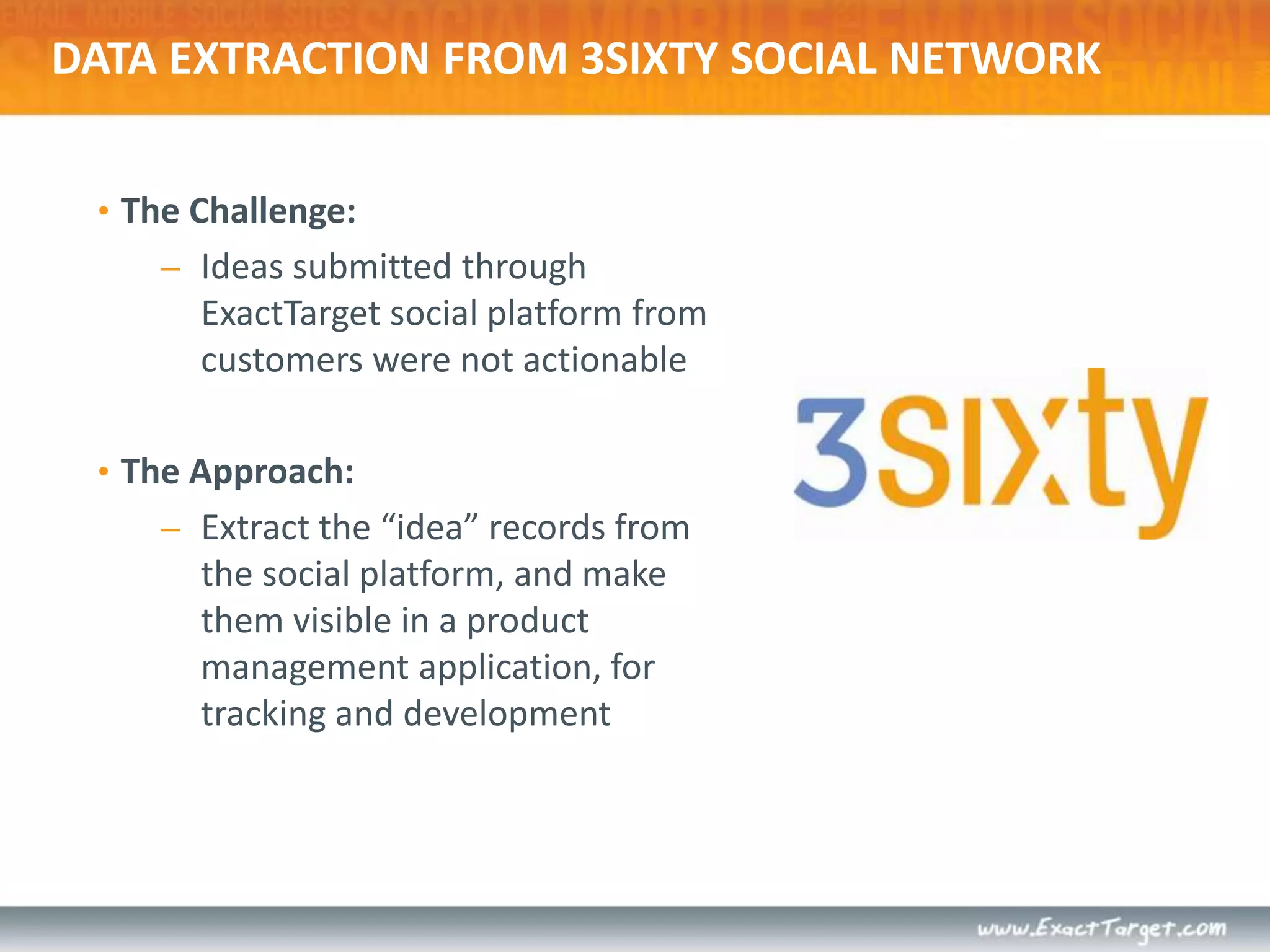 Web Services DocumentationThe Challenge: The scope of the content was huge, rapidly expanding, and complexLarge numbers of objects, properties, and parameters Several methodsThe Approach: Move from a manually-maintained Word document to an auto-generated set of inter-related and hyper-linked web pages