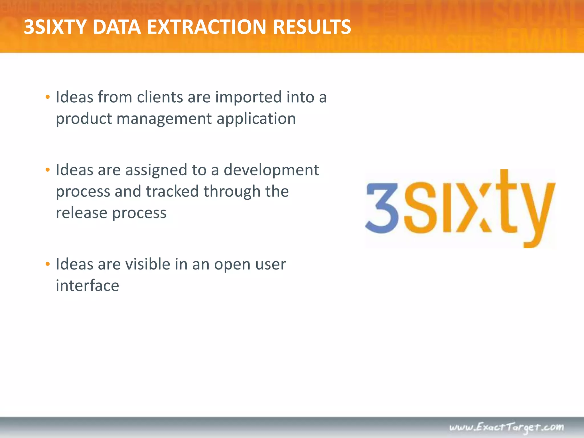 Web Services ResultsIndividual page for each entity generated from the WSDLEntity associations hyper-linked automaticallyPages serves as a template for developers and other SMEs(short video demo of the process)