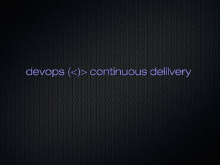 Continuous Delivery of (y)our infrastructure.