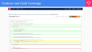 Codecov see Code Coverage
 