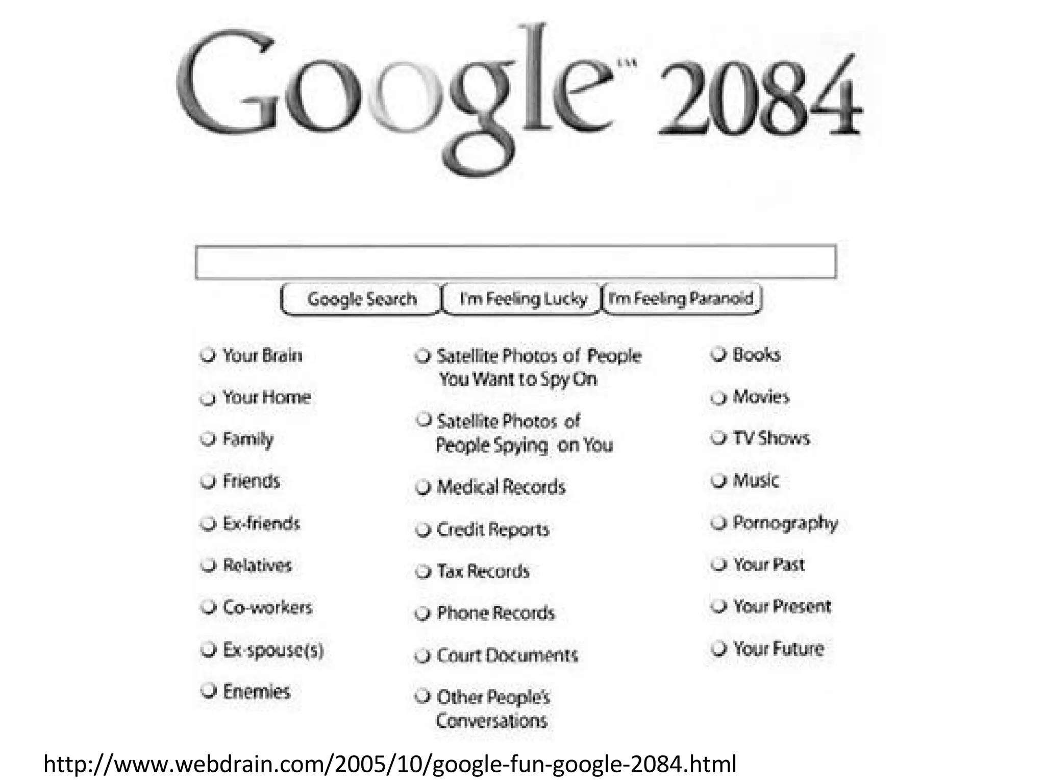 http://www.webdrain.com/2005/10/google-fun-google-2084.html 