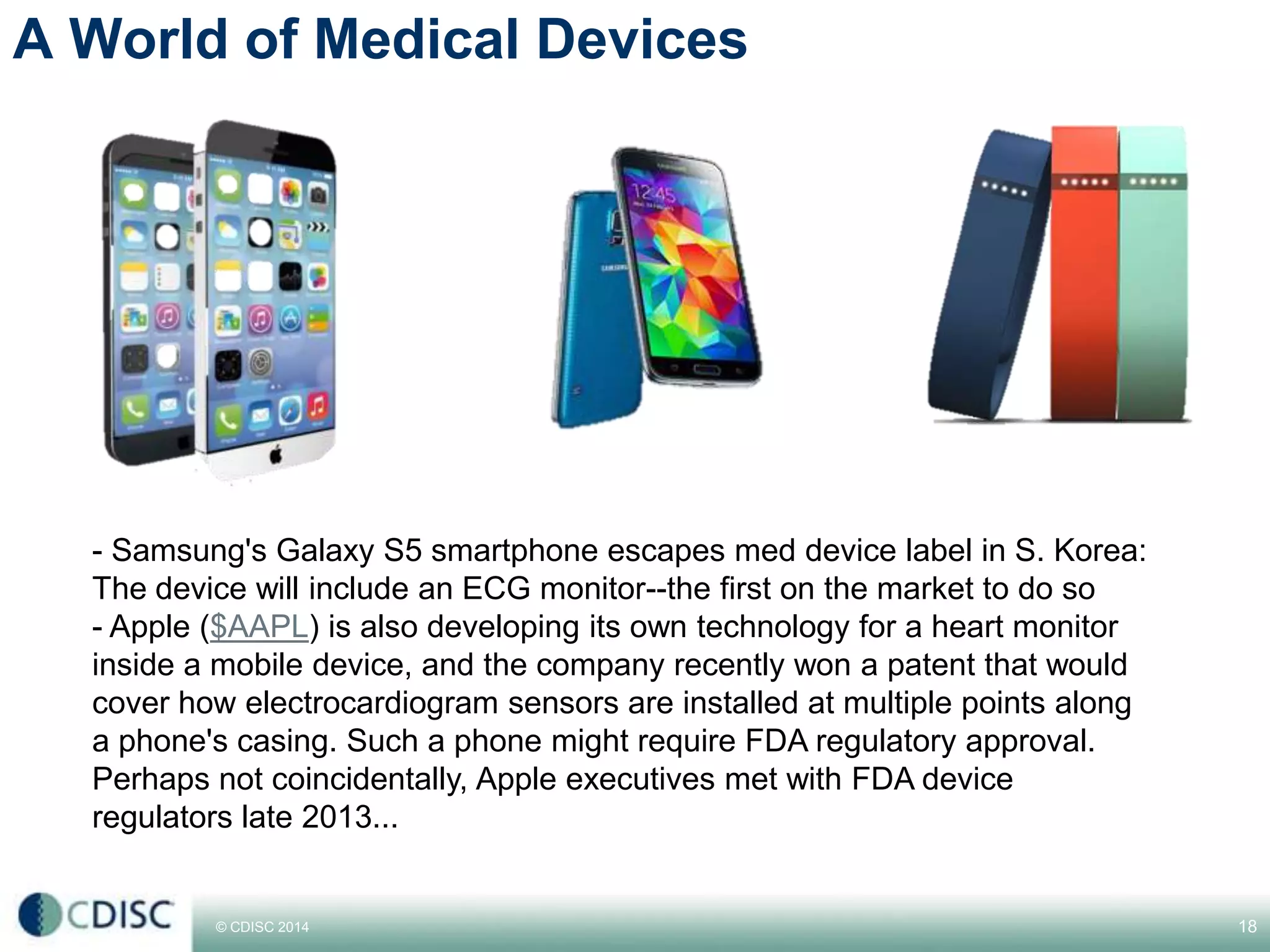 © CDISC 2014
A World of Medical Device
18CDISC Europe Interchange 2014
 