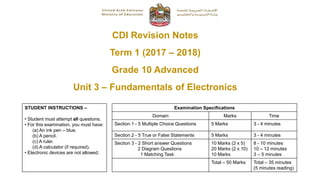 Cdi t1 10_adv_unit3_revision_notes_eot | PPTX