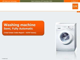 Washing machineSemi, Fully Automatic(Total Urban India Report – 4378 Towns)