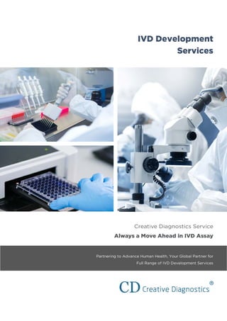 IVD Development
Services
Creative Diagnostics Service
Always a Move Ahead in IVD Assay
Partnering to Advance Human Health, Your Global Partner for
Full Range of IVD Development Services
 
