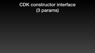 CDK constructor interface
(3 params)
 