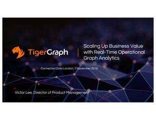 Scaling Up Business Value
with Real-Time Operational
Graph Analytics
Connected Data London, 7 November 2018
Victor Lee, Director of Product Management
 