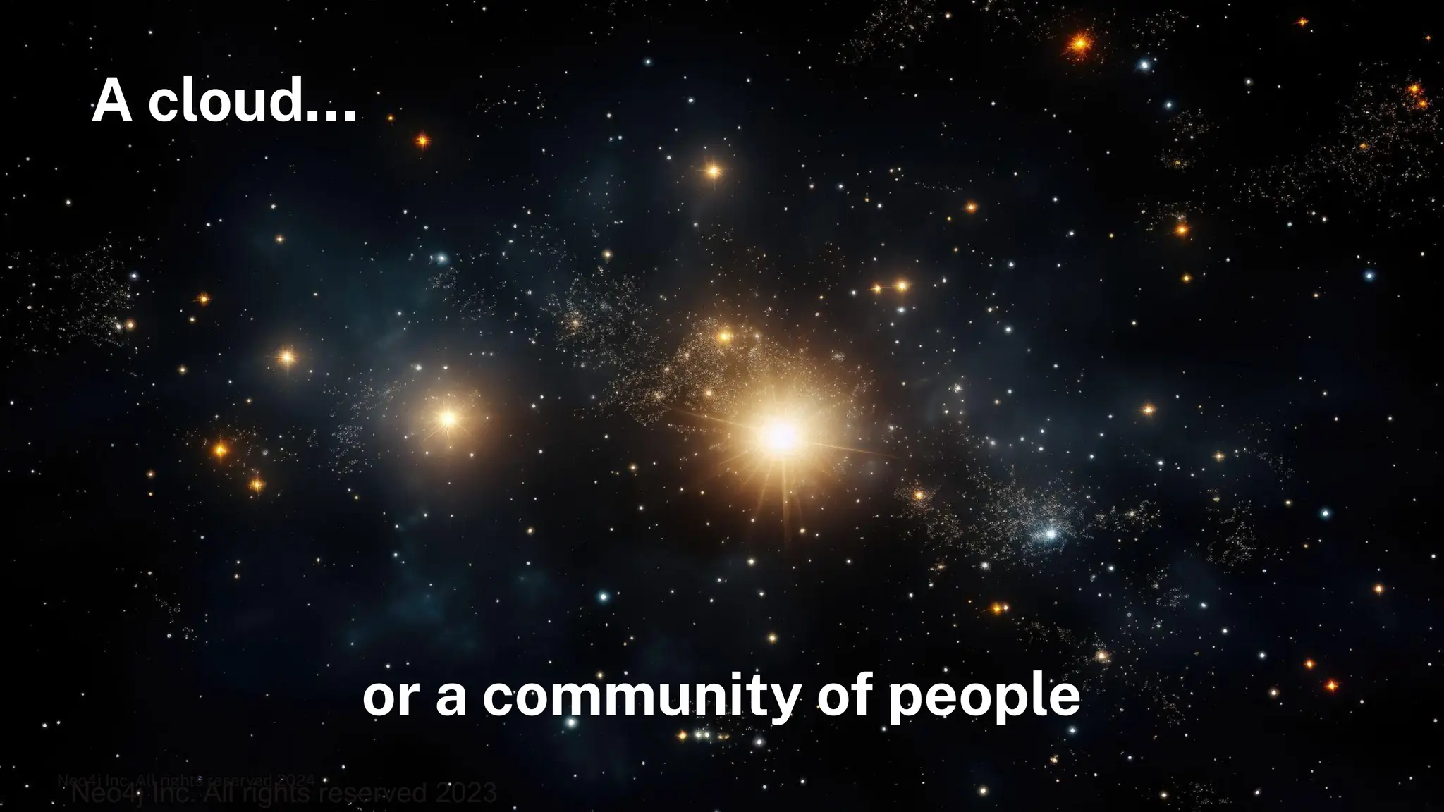 Neo4j Inc. All rights reserved 2023
Neo4j Inc. All rights reserved 2024
or a community of people
A cloud…
 