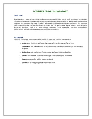 Cd lab manual | PDF
