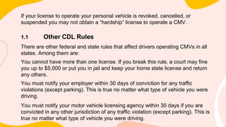 Three Point Rule Cdl CDL DRIVING SAFELY SLIDE 1.pptx