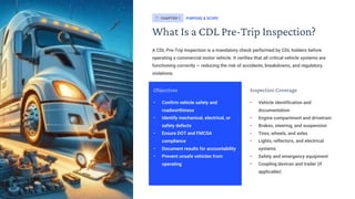 CDL Pre-Trip Inspection with eAuditor Audits & Inspections | PDF