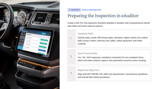 CDL Pre-Trip Inspection with eAuditor Audits & Inspections | PDF