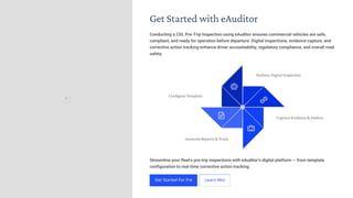CDL Pre-Trip Inspection with eAuditor Audits & Inspections | PDF