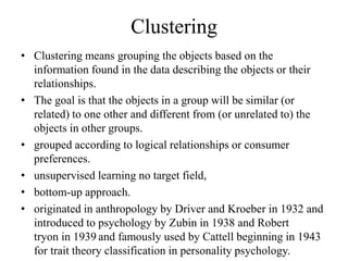 Clustering in Data Mining