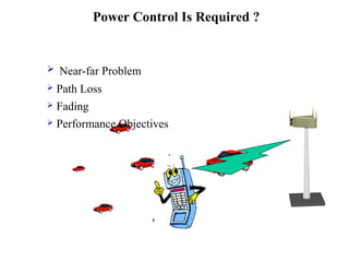 Power Control Is Required ? 
 Near-far Problem 
 Path Loss 
 Fading 
 Performance Objectives 
 