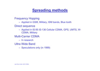 CDMA - the basics and how it works in Computer Networkspdf | PDF