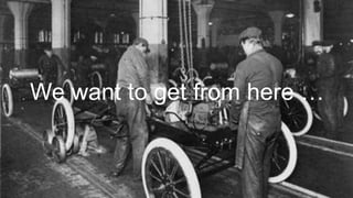 We want to get from here …
 