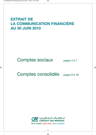 CompteCMau30juin1016pages_Bis2_Mise en page 1 27/09/10 10:24 Page3




            EXTRAIT DE
            LA COMMUNICATION...