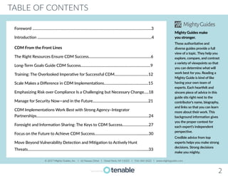 Cdm Guide CDM From the Frontlines - CISOs, PMs and Others Share Success ...