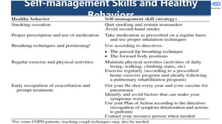 Self-management Skills and Healthy
Behaviors
 
