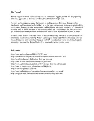 Content Delivery Network – CDN | DOCX