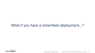 -
#CiscoLiveAPJC © 2024 Cisco and/or its affiliates. All rights reserved. Cisco Public
What if you have a Greenfield deployment…?
BRKDCN-2984 103
 