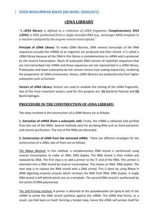 cDNA Library | PDF
