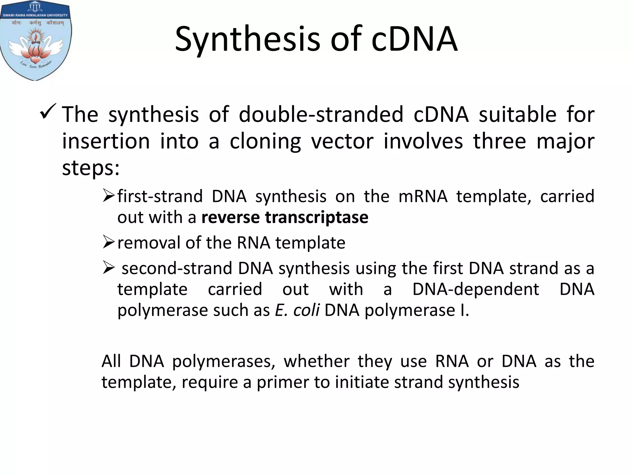 cDNA synthesis PPT