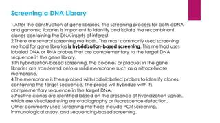 Solid Library Screening cdna synthesis and construction of gene libraries.pptx