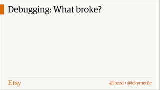 Debugging: What broke?

@lozzd • @ickymettle

 
