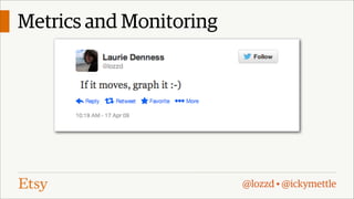 Metrics and Monitoring

@lozzd • @ickymettle

 
