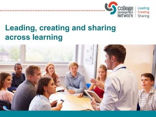 Leading, creating and sharing
across learning
 