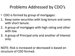 Cdo Risk Chart CDO, CDS and American Crisis | PPTX