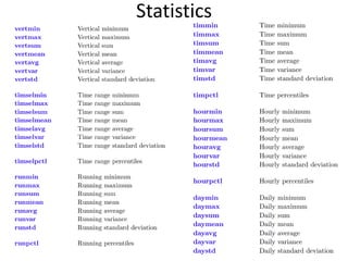 Statistics
 