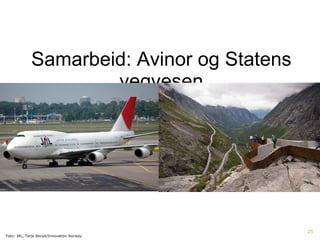 Samarbeid: Avinor og Statens vegvesen Foto: JAL, Terje Borud/Innovation Norway 