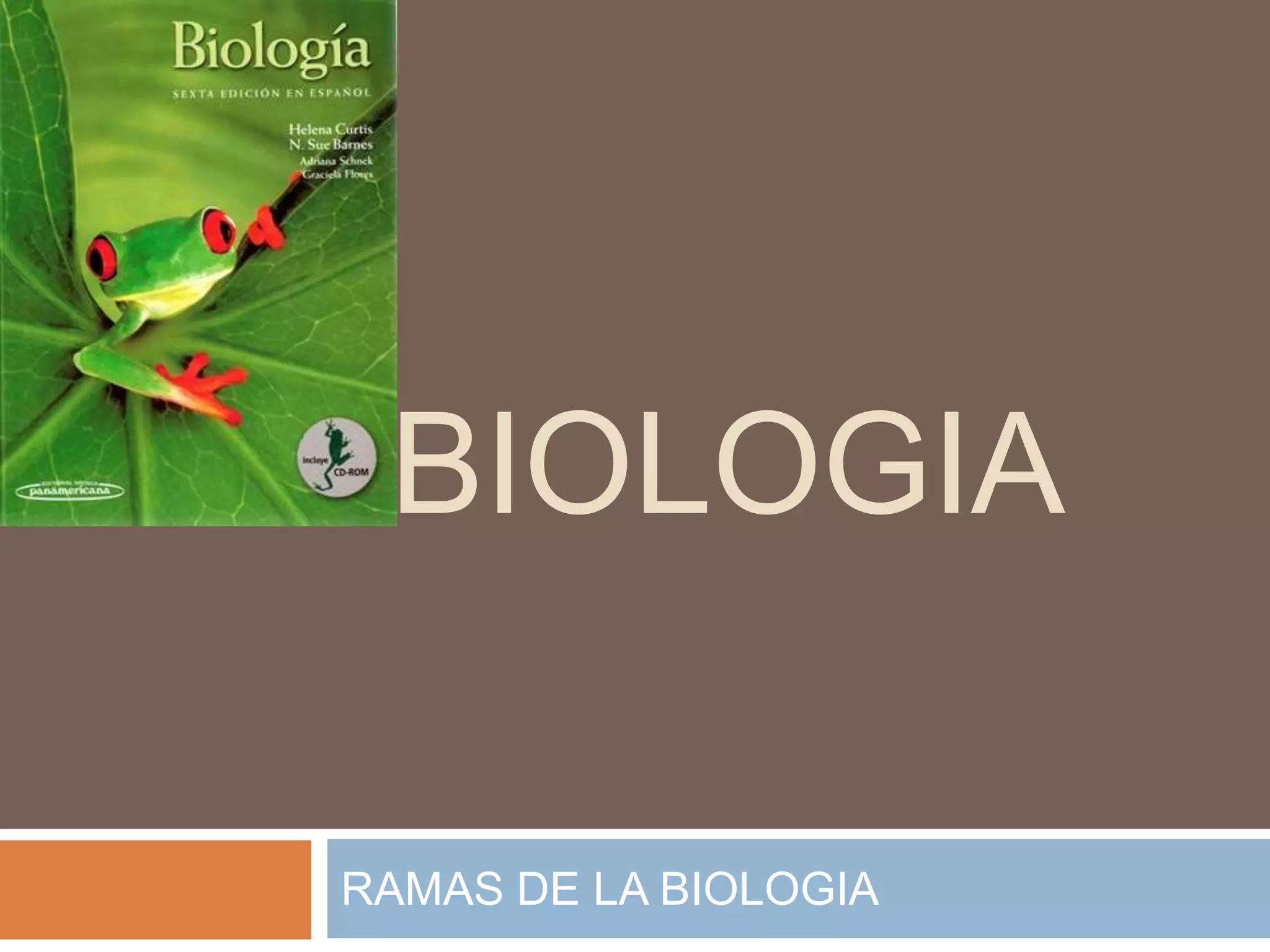 BIOLOGIARAMAS DE LA BIOLOGIA