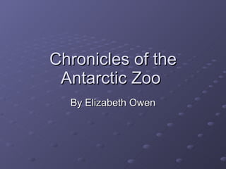 Chronicles of the Antarctic Zoo  By Elizabeth Owen 