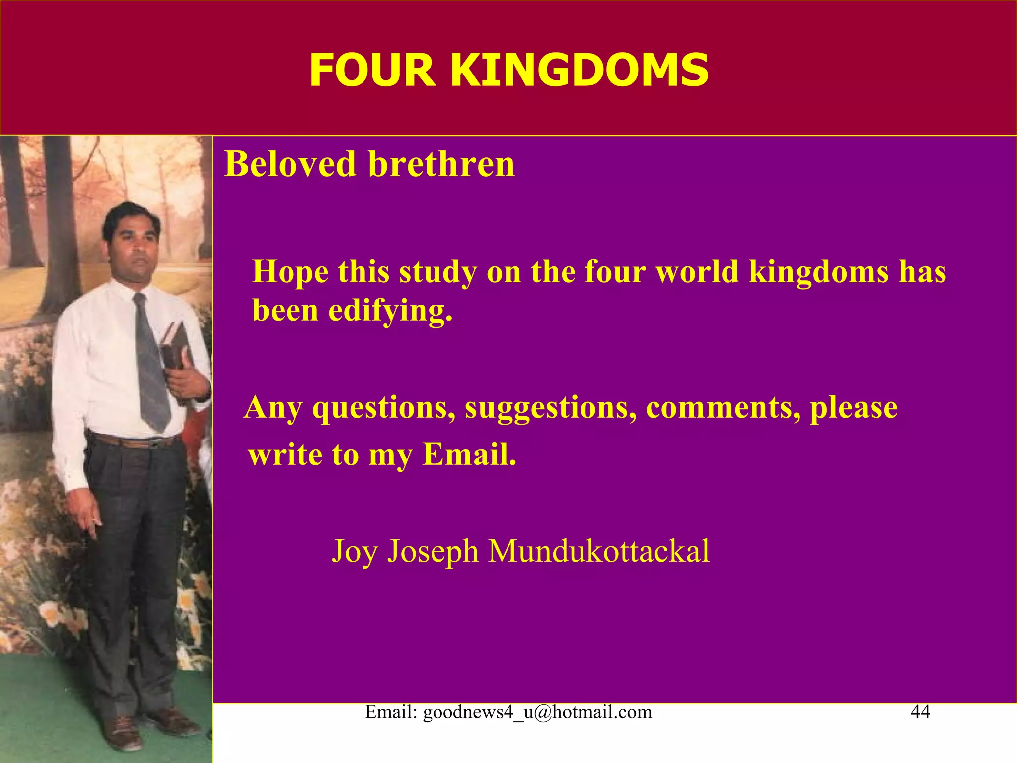 FOUR WORLD KINGDOMS | PPT