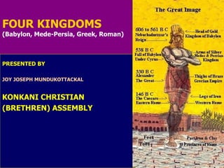 FOUR KINGDOMS PRESENTED   BY JOY JOSEPH MUNDUKOTTACKAL KONKANI CHRISTIAN  (BRETHREN) ASSEMBLY 