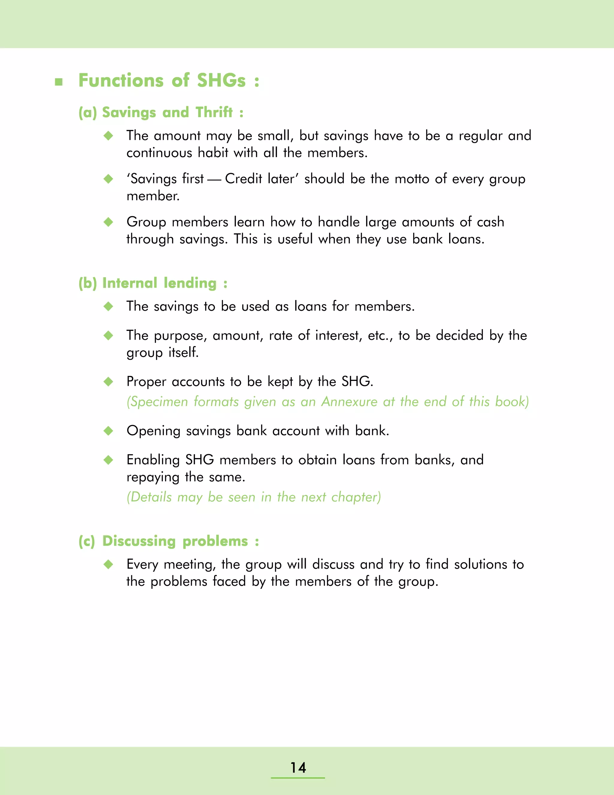 Self Helf Group Training Manual - Nabard