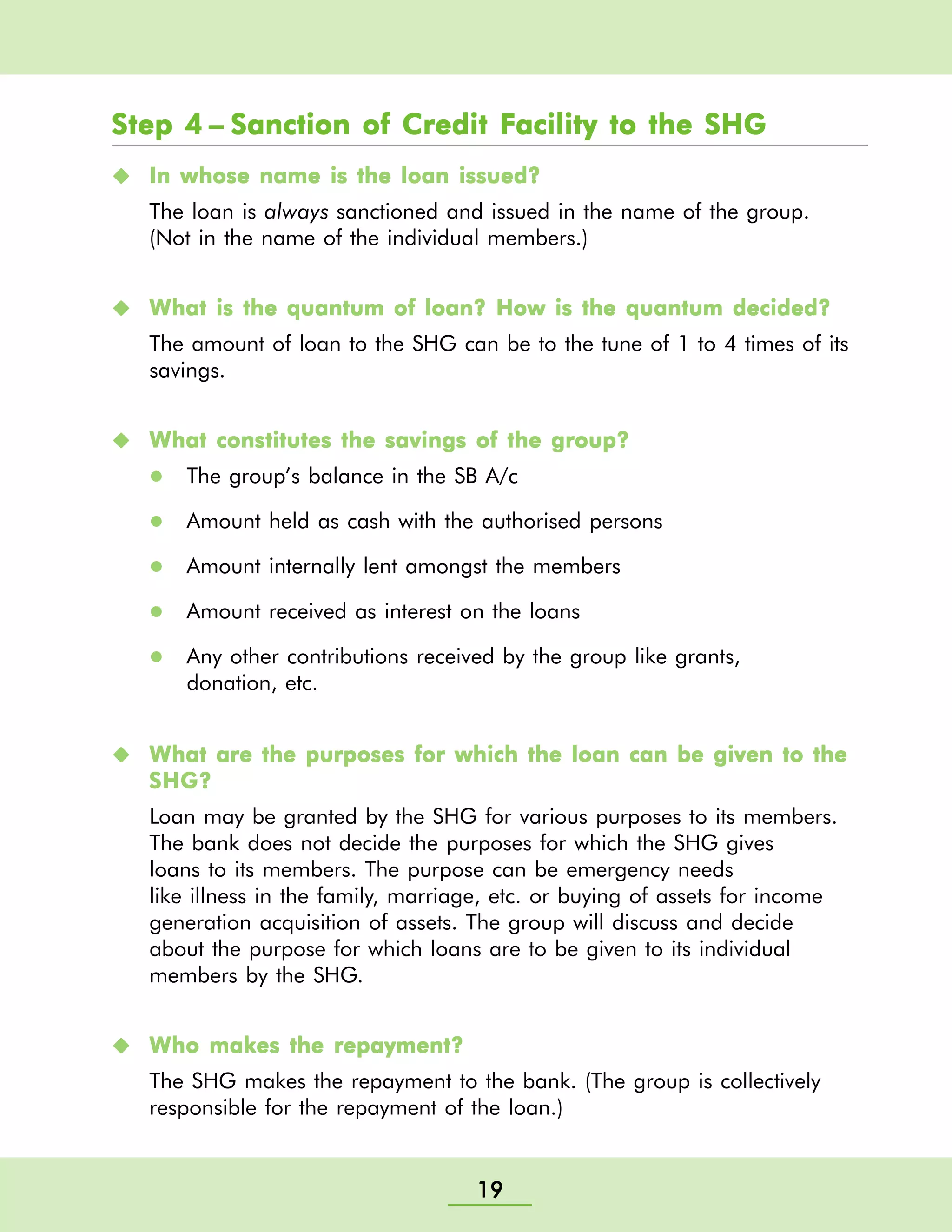 Self Helf Group Training Manual - Nabard