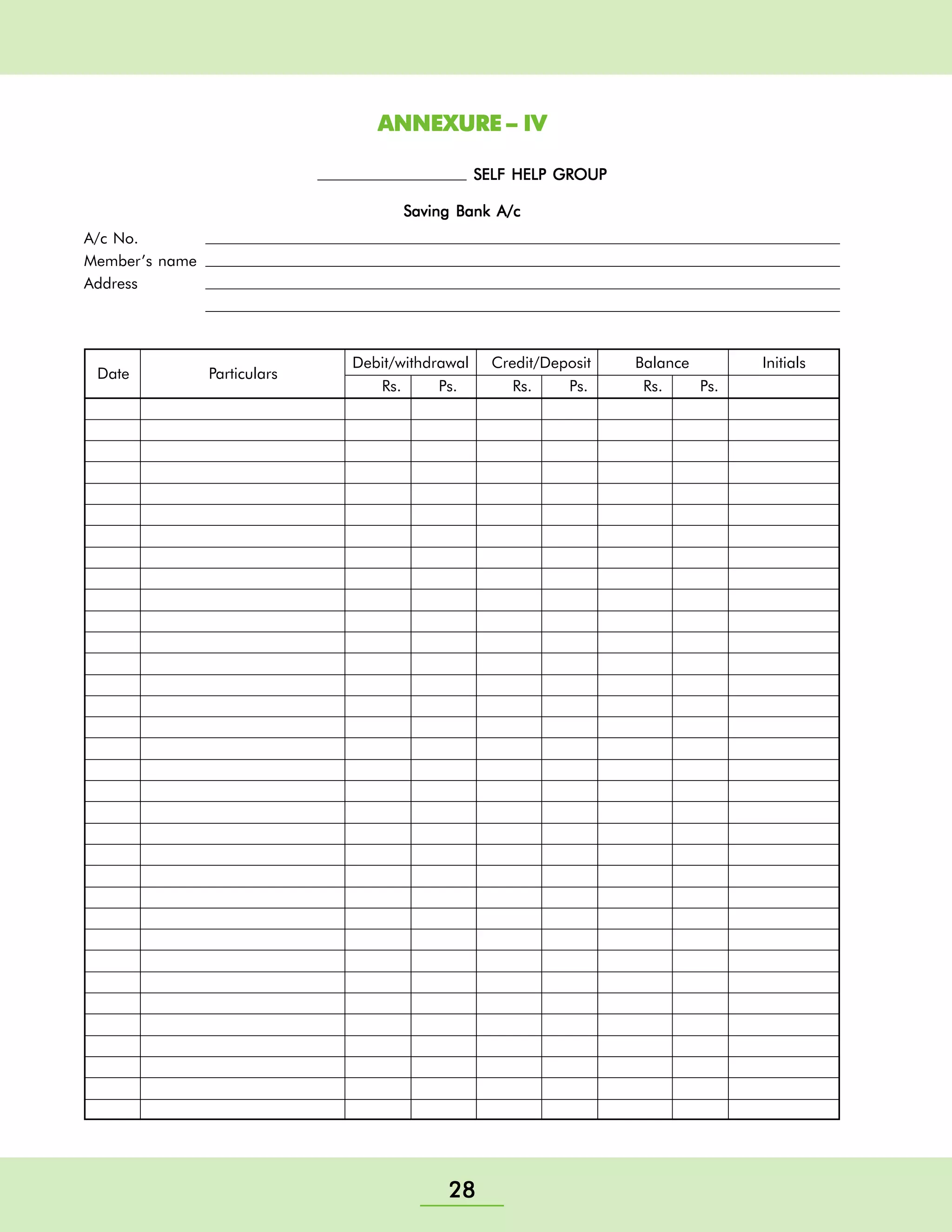 Self Helf Group Training Manual - Nabard