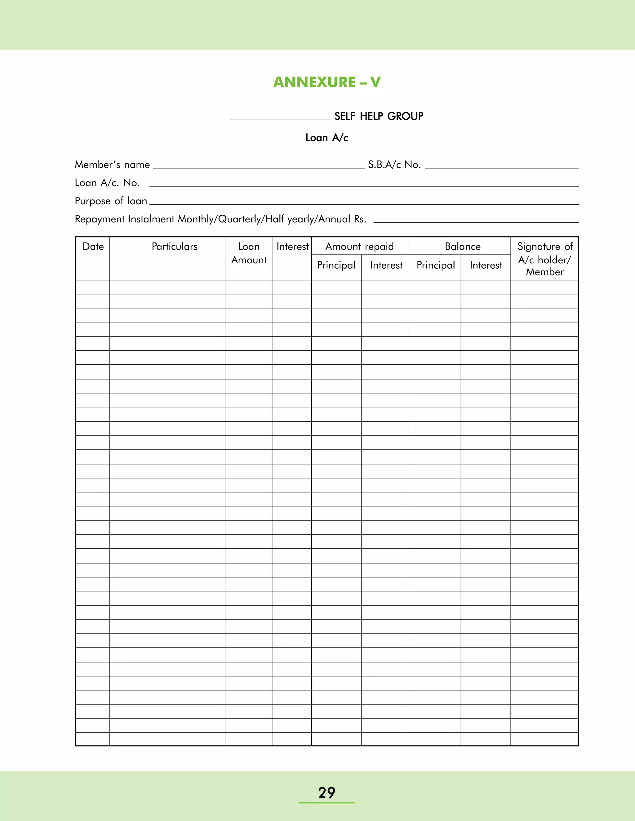 Self Helf Group Training Manual - Nabard