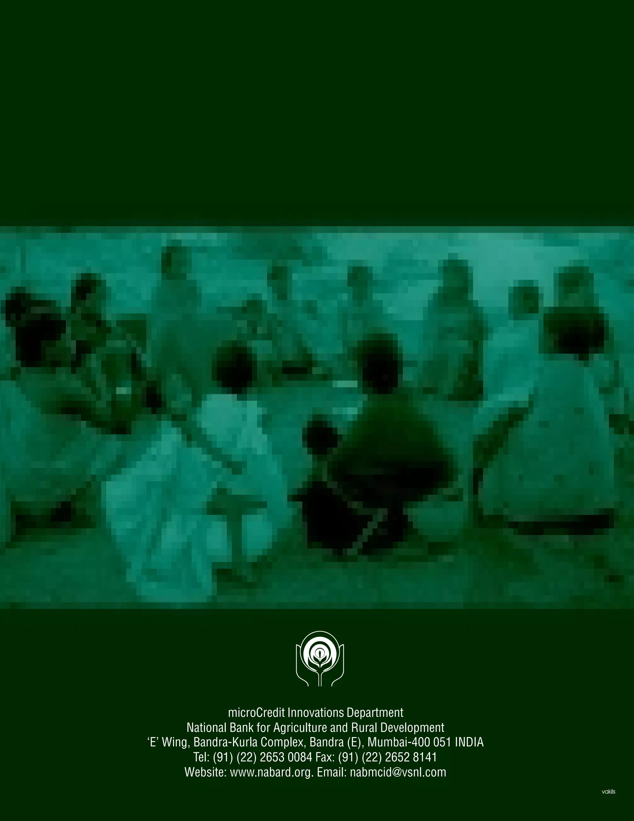 Self Helf Group Training Manual - Nabard