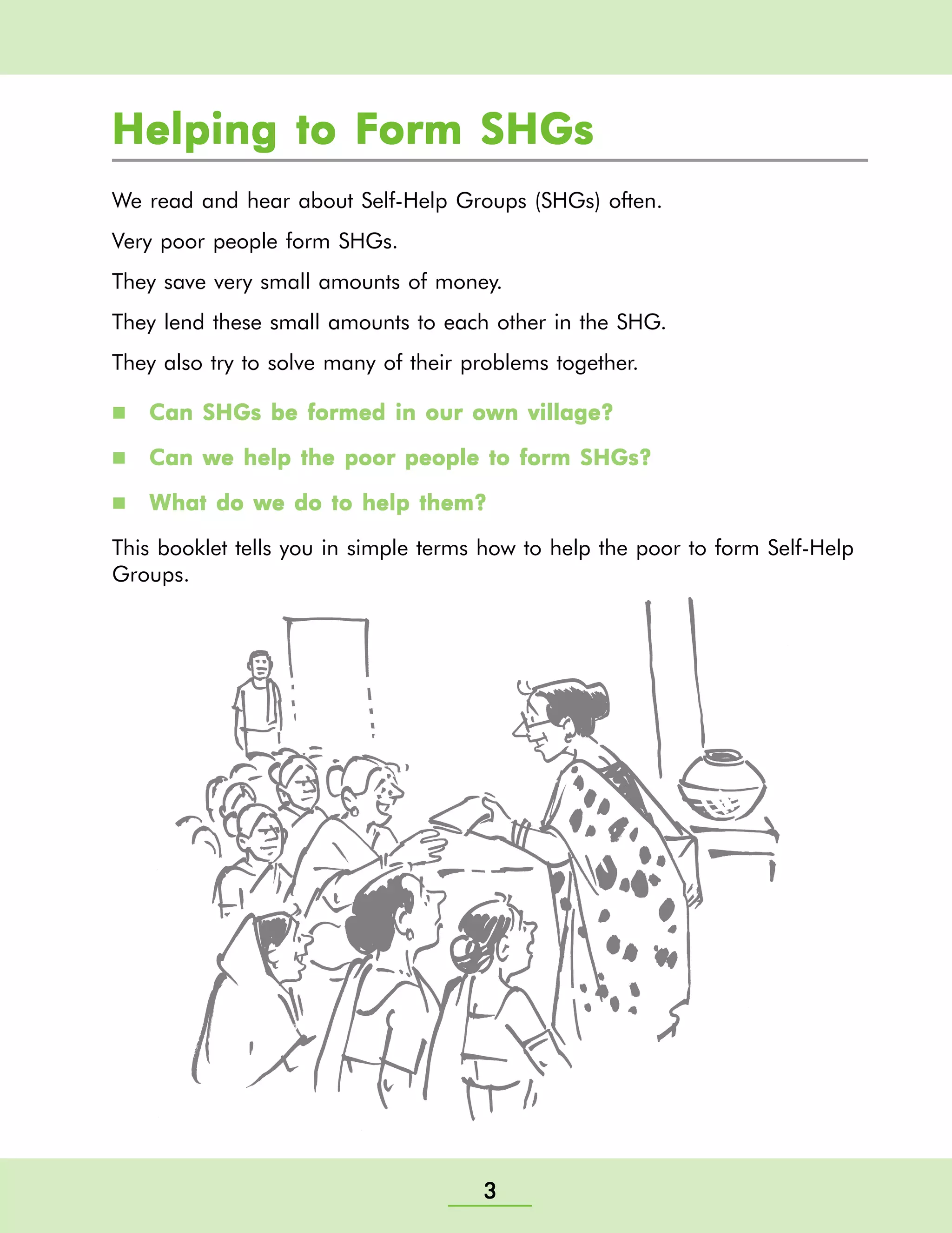 Self Helf Group Training Manual - Nabard