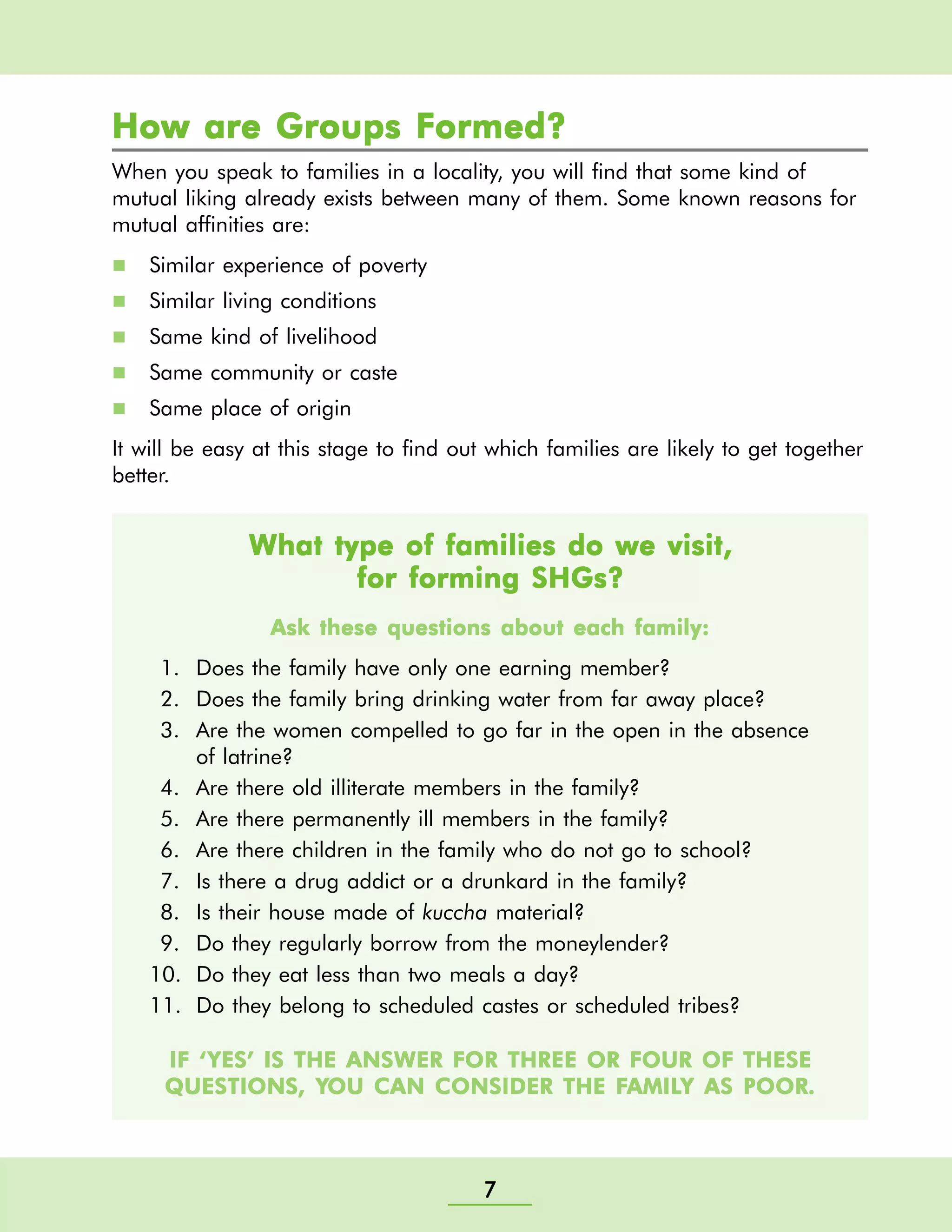 Self Helf Group Training Manual - Nabard