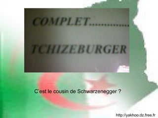 http://yakhoo.dz.free.fr C’est le cousin de Schwarzenegger ? 