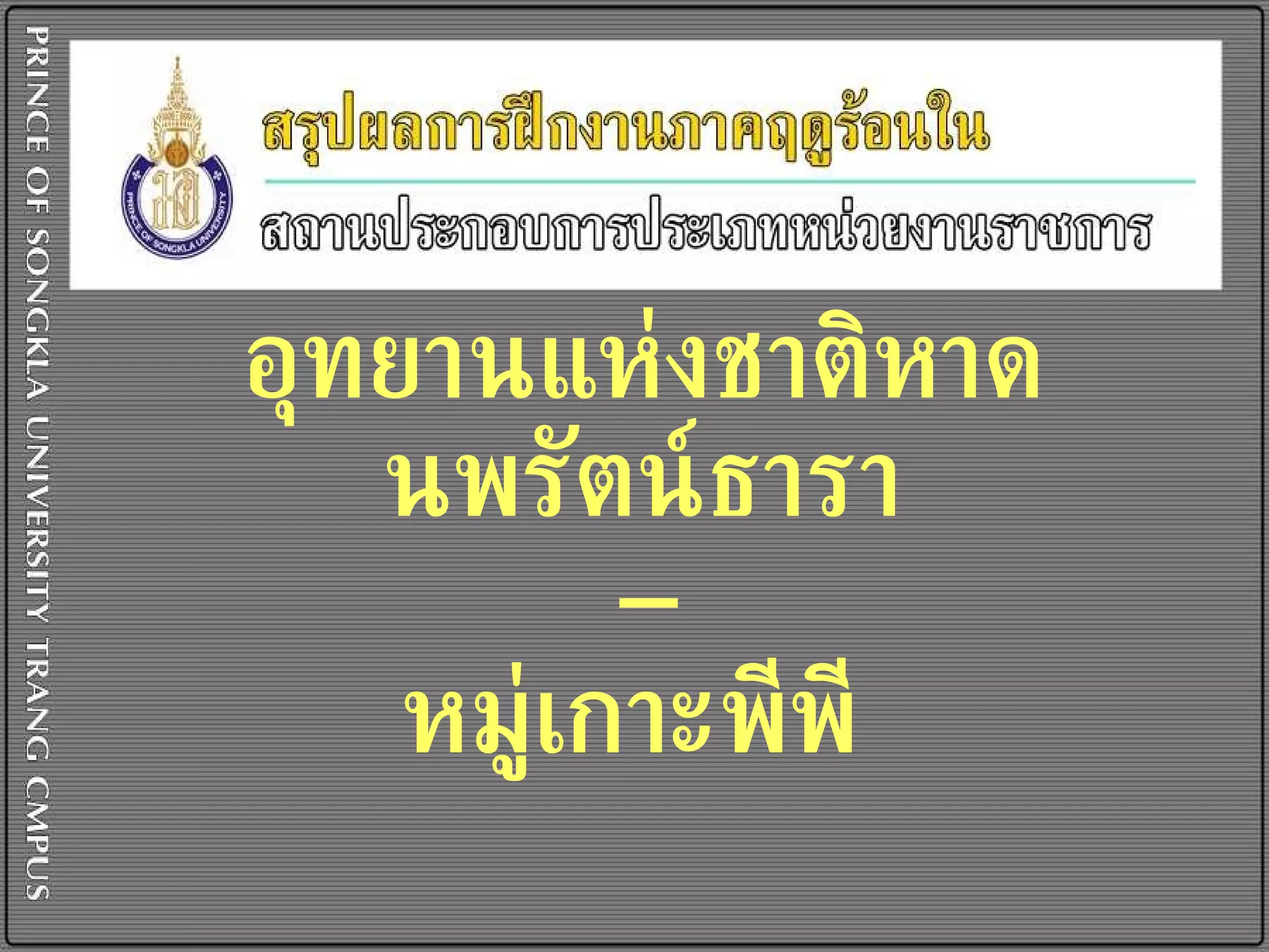 อุทยานแห่งชาติหาดนพรัตน์ธารา  –  หมู่เกาะพีพี   